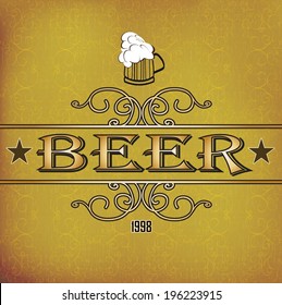 Design of beer on the historic background.