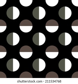 Design with beige-white and brown-black circles