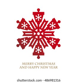 Design of bells shaped snowflake