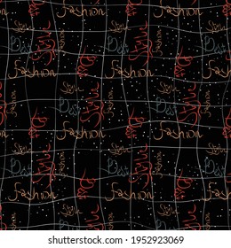 the design of the best fashion style writing patterns that are up-to-date and cool. combined with dark colors add to the impression in the design. suitable for printing fabric