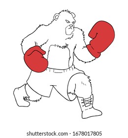 Diseño del boxeo de oso grande