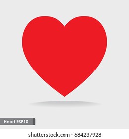 Design big heart vector icon for template background. Concept health-care and flat icon. Used for celebration or romance electronic card.