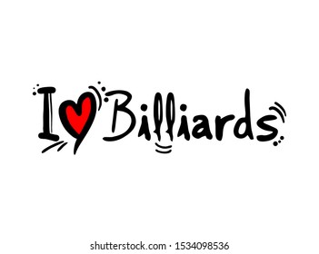 design of billiards love message