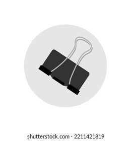 The design of the binder clip stationery flat icon pack vector illustration, this vector is suitable for icons, logos, illustrations, stickers, books, covers.
