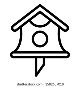 Design bird house icon. Outline design bird house vector icon for web design isolated on white background