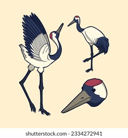 conjunto de vectores de naturaleza de ave de diseño