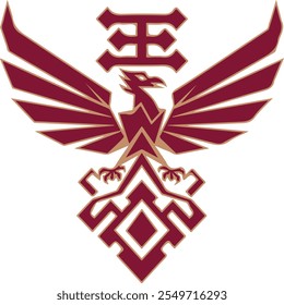 a design with the bird for strength the design illustration
