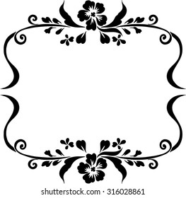 design with black background and draw lines of beautiful flowers and curved.