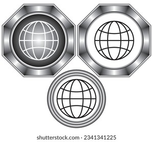 design black button icon internet browser