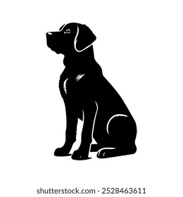 design with black dog image silhouette art