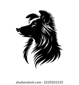 design with black dog image silhouette art