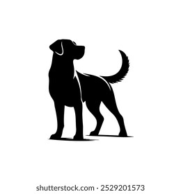 design with black dog image silhouette art