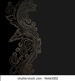 Design black and gold vector ornate background