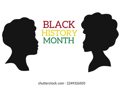 design black history month with silhouettes of African women and men