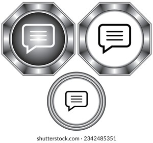 design black white bubble chat
