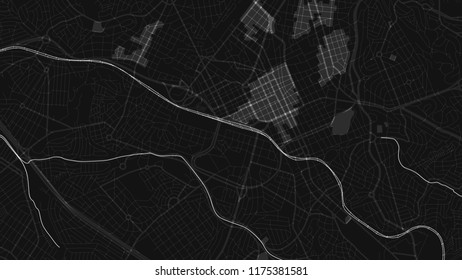 design black white map city