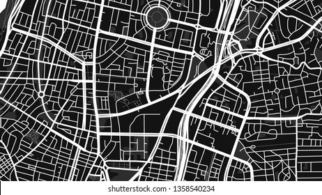 Design Black White Map City Tel Aviv