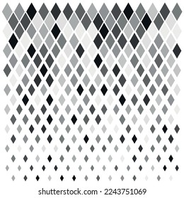 Design of black and white rhombuses in vertical format
