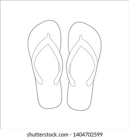 Design black-and-white flip-flops background vector