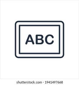 The design of the blackboard education outline icon pack vector illustration, this vector is suitable for icons, logos, illustrations, stickers, books, covers, etc.