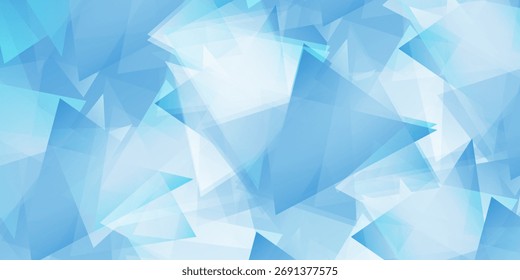 Design de plano de fundo azul com camadas de material transparente branco texturizado em losango triângulo e quadrados formas de arte de design simples abstrata