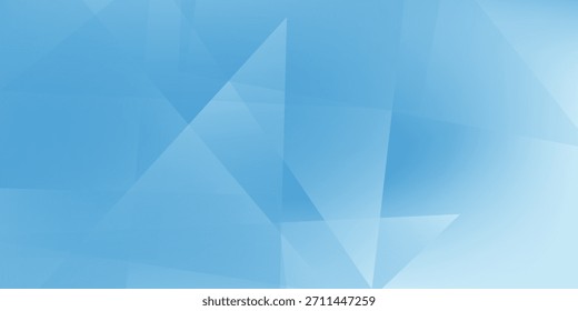 Design de fundo azul design com camadas de material transparente branco texturizado em triângulo moderno
