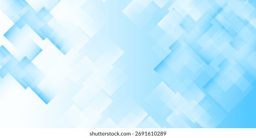 Design blue background with square shapes abstract modern art simple
