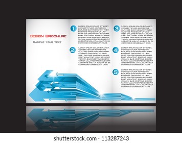 design blue brochure