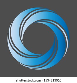 Design blue circle element template frame. Vector