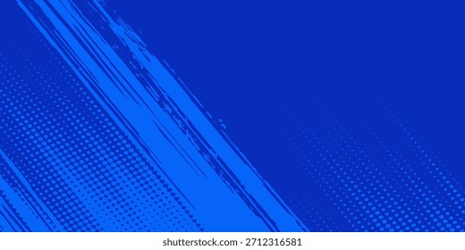 Design blaue Farbe Muster Farbverlauf Grunge Textur Hintergrund. Dots Pop Art Comics Sport Stil Bild