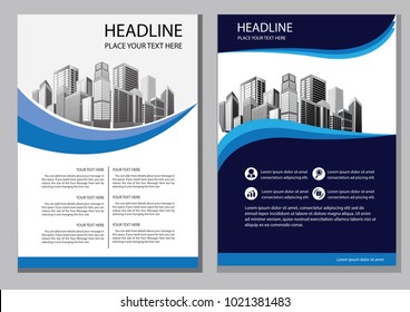 design blue cover. background business template. 