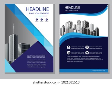 design blue cover. background business template. 