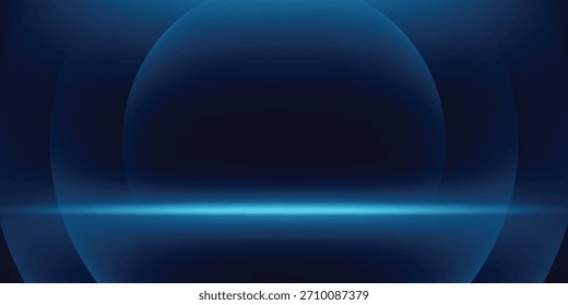design blue light on dark background with effect circle glowing. Futuristic backdrop design concept. vector ilustration