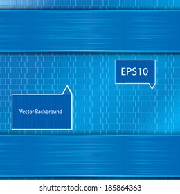 Design blue metal vector business background