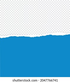 The design of a blue piece of paper in falf. Vector illustration and background.