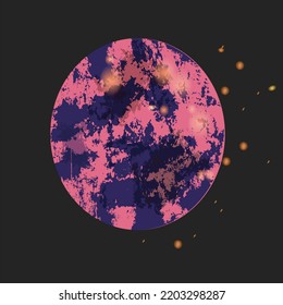 Design blauer Planet, Vektorgrafik