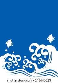 The design of the blue sea  