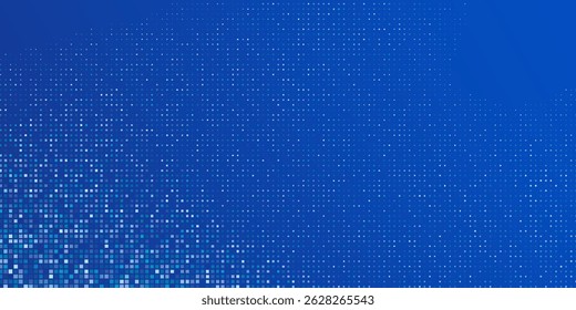 Design Blue Tech Finance Fintech Background Abstract Pixel Pattern. Abstract Business Tech Modern Abstract Art
