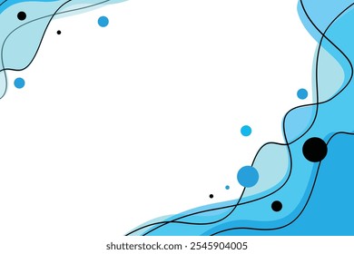 Design blue wavy line background with soft color Eps 10