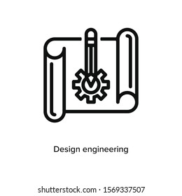 Design blueprint engineering icon vector illustration black linear on white background