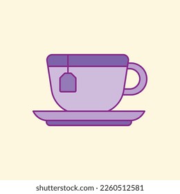 Design for boho poster, card, t-shirt print. cup of tea, Cup of Fresh Coffee. Vector illustration. Flat style. Decorative design for cafe, posters, banners and cards