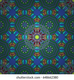 Design book layout. Modern vector template for brochure leaflet flyer cover catalog magazine or annual report. Colored layout on a green background. Presentation with mandala.