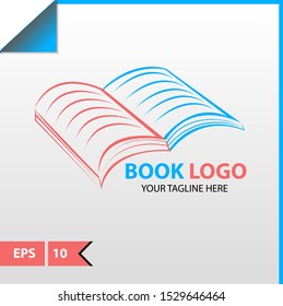 Design for book logo or icon smart learning, education book shop store vector logo or icon design template
