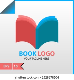 Design for book logo or icon smart learning, education book shop store vector logo or icon design template