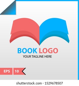 Design for book logo or icon smart learning, education book shop store vector logo or icon design template
