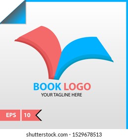 Design for book logo or icon smart learning, education book shop store vector logo or icon design template