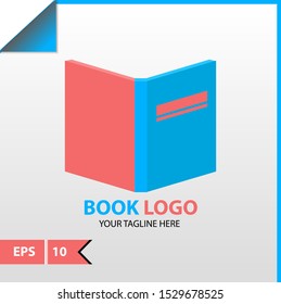 Design for book logo or icon smart learning, education book shop store vector logo or icon design template