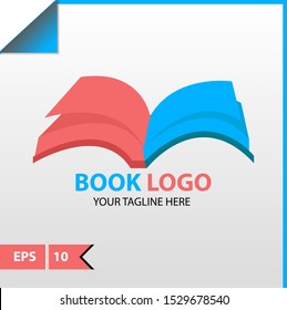 Design for book logo or icon smart learning, education book shop store vector logo or icon design template