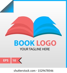 Design for book logo or icon smart learning, education book shop store vector logo or icon design template