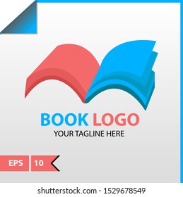 Design for book logo or icon smart learning, education book shop store vector logo or icon design template